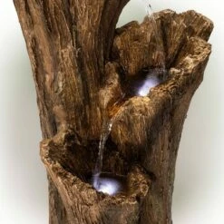 Best Pirce ❤️ Alpine Corporation 39" Outdoor 3-Tier Cascading Tree Bark Water Fountain with LED Lights Brown ⭐ -Garden Decor Shop unnamed file 8033