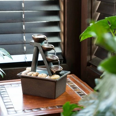 Top 10 ⌛ Alpine Corporation 8" Resin 4-Tiered Step Tabletop Fountain Brown ⭐ 3 Top 10 ⌛ Alpine Corporation 8" Resin 4-Tiered Step Tabletop Fountain Brown ⭐