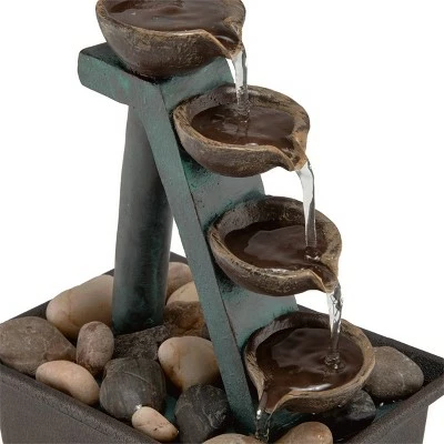 Top 10 ⌛ Alpine Corporation 8" Resin 4-Tiered Step Tabletop Fountain Brown ⭐ 7 Top 10 ⌛ Alpine Corporation 8" Resin 4-Tiered Step Tabletop Fountain Brown ⭐ - Image 5
