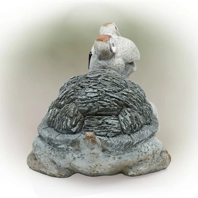Promo π Alpine Corporation 10" Magnesium Oxide Solar Turtle Statue Gray π 4 Promo π Alpine Corporation 10" Magnesium Oxide Solar Turtle Statue Gray π - Image 2
