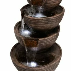 Best Pirce ⭐ Alpine Corporation 34" Resin Outdoor 5-Tier Modern Bowl Cascading Waterfall Fountain with LED Lights Bronze 🤩 -Garden Decor Shop unnamed file 8059