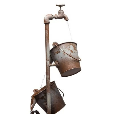 Promo π Rustic Wheelbarrow & Watering Can Multi Tier Metal Fountain - Alpine Corporation β¨ 7 Promo π Rustic Wheelbarrow & Watering Can Multi Tier Metal Fountain - Alpine Corporation β¨ - Image 5