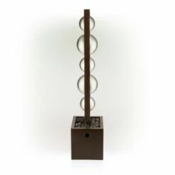 Best reviews of 💯 Alpine Corporation 55" Metal Modern Column Fountain with Stainless Steel Orbs Silver/Brown ✔️ -Garden Decor Shop unnamed file 8090