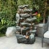 Discount ✔️ Alpine Corporation 50" Resin Tiered Rock Waterfall Fountain Gray ✨ -Garden Decor Shop unnamed file 8098