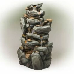 Discount ✔️ Alpine Corporation 50" Resin Tiered Rock Waterfall Fountain Gray ✨ 8 Discount ✔️ Alpine Corporation 50" Resin Tiered Rock Waterfall Fountain Gray ✨ -Garden Decor Shop unnamed file 8099