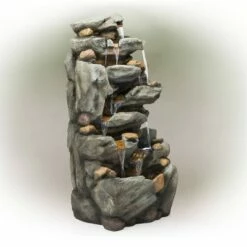 Discount ✔️ Alpine Corporation 50" Resin Tiered Rock Waterfall Fountain Gray ✨ 9 Discount ✔️ Alpine Corporation 50" Resin Tiered Rock Waterfall Fountain Gray ✨ -Garden Decor Shop unnamed file 8100