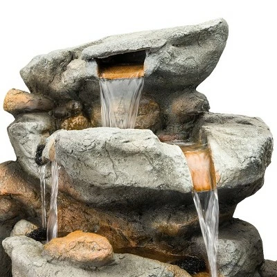 Discount ✔️ Alpine Corporation 50" Resin Tiered Rock Waterfall Fountain Gray ✨ 7 Discount ✔️ Alpine Corporation 50" Resin Tiered Rock Waterfall Fountain Gray ✨ - Image 5
