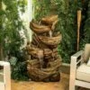 Budget 🥰 Alpine Corporation 52" Resin 5-Tier Log Waterfall Fountain with LED Lights Brown ⌛ -Garden Decor Shop unnamed file 8113