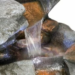 Brand new ⭐ Alpine Corporation 54" Resin 5-Tier Rock Fountain with LED Lights Dark Brown 🛒 -Garden Decor Shop unnamed file 8132