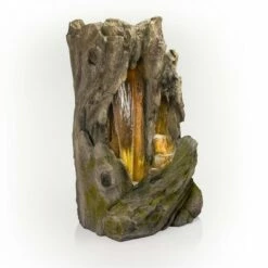 Cheapest 😍 Alpine Corporation 62" Resin Tree Trunk Fountain with LED Lights Taupe 💯 -Garden Decor Shop unnamed file 8141