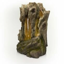 Cheapest 😍 Alpine Corporation 62" Resin Tree Trunk Fountain with LED Lights Taupe 💯 -Garden Decor Shop unnamed file 8142