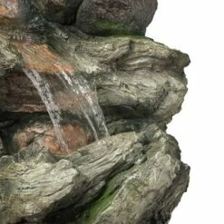 Outlet 🧨 Alpine Corporation 81" Resin Tiered Woodcut Fountain Brown ❤️ -Garden Decor Shop unnamed file 8155