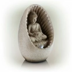 Buy ⌛ Alpine Corporation 11" Resin Buddha Tabletop Fountain with LED Light Brown 🔔 -Garden Decor Shop unnamed file 8163