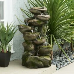 New 🛒 6 Tier Fountain Gray/Brown - Alpine Corporation 🔔