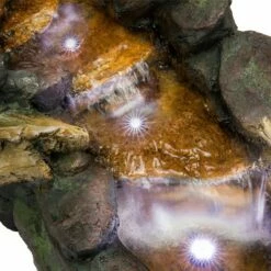 Best Sale 🧨 Alpine Corporation Alpine 19" River Rocks and Logs Fountain with LED Lights Gray/Cool White ❤️ -Garden Decor Shop unnamed file 8189