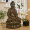 Deals 🎉 Alpine Corporation 33" Buddha Fountain With LED Lights - Light Brown 😀 -Garden Decor Shop unnamed file 8191