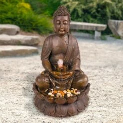 Deals 🎉 Alpine Corporation 33" Buddha Fountain With LED Lights - Light Brown 😀 -Garden Decor Shop unnamed file 8197
