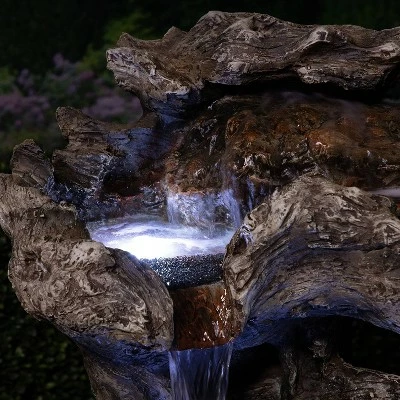 Brand new π Alpine Corporation 40" 6-Tiered Rainforest Waterfall Fountain With LED Lights - Brown 𧨠10 Brand new π Alpine Corporation 40" 6-Tiered Rainforest Waterfall Fountain With LED Lights - Brown 𧨠- Image 8