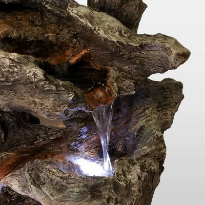 Brand new π Alpine Corporation 40" 6-Tiered Rainforest Waterfall Fountain With LED Lights - Brown 𧨠13 Brand new π Alpine Corporation 40" 6-Tiered Rainforest Waterfall Fountain With LED Lights - Brown 𧨠- Image 11