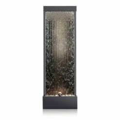 Best Pirce 🔔 Alpine Corporation 72" Metal Mirror Waterfall Fountain with Decorative Stones and Lights Silver 🤩 -Garden Decor Shop unnamed file 8220