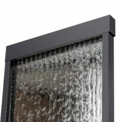 Best Pirce 🔔 Alpine Corporation 72" Metal Mirror Waterfall Fountain with Decorative Stones and Lights Silver 🤩 -Garden Decor Shop unnamed file 8222