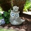 Outlet 🔥 Alpine Corporation 15" Solar Owls LED Light Magnesium Oxide Statue Brown ❤️ -Garden Decor Shop unnamed file 825