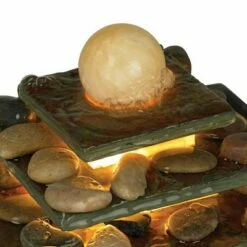 Buy ✔️ John Timberland Feng Shui Zen Indoor Tabletop Water Fountain with Light LED 9" High Four Tiers for Table Desk Home Office Bedroom ❤️ -Garden Decor Shop unnamed file 8253
