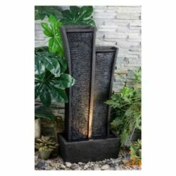 Promo 🔔 Ore International 18" H Resin Outdoor Fountain Dark Heather Gray 🎉