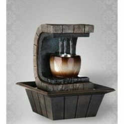 Coupon 🧨 Ore International 9.75" Meditation Fountain with LED Light Brown ❤️