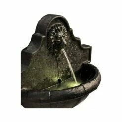Outlet π― 18" Lion Head Outdoor Wall Fountain with LED Light Bronze - Teamson Home π