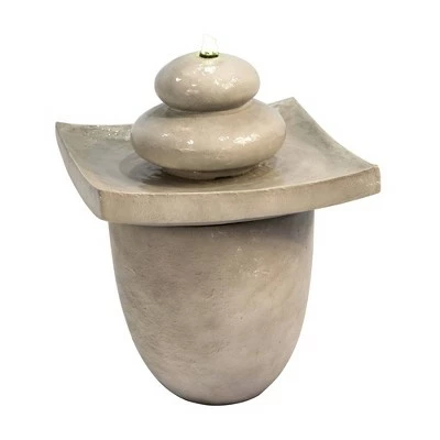 Cheapest ⭐ 24.4 " Zen Stones Outdoor Fountain with LED Light Tan - Teamson Home ✔️ 3 Cheapest ⭐ 24.4 " Zen Stones Outdoor Fountain with LED Light Tan - Teamson Home ✔️