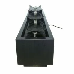 Buy 🤩 HI-LINE GIFT LTD 17.5" Multi Level Zinc Metal Rectangular Plates Waterfall Fountain Black - Hi-Line Gift 😀