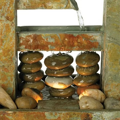 Best deal ❤️ John Timberland Modern Zen Indoor Tabletop Water Fountain with Light 17 1/4" High Zigzag Cascading for Table Desk Home Office ✔️ 5 Best deal ❤️ John Timberland Modern Zen Indoor Tabletop Water Fountain with Light 17 1/4" High Zigzag Cascading for Table Desk Home Office ✔️ - Image 3