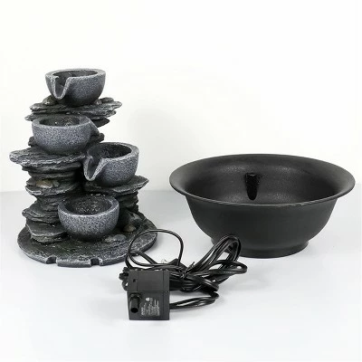 Promo π 10.6" Indoor Tabletop 4 Tier Rock Fall Zen Fountain - Watnature π 8 Promo π 10.6" Indoor Tabletop 4 Tier Rock Fall Zen Fountain - Watnature π - Image 6