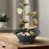 Promo 🎁 12.2" Indoor Tabletop Lotus Leaf Relaxation Waterfall Fountain - Watnature ✔️ -Garden Decor Shop unnamed file 8431