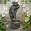 Buy π Watnature 23.6" Outdoor Water Fountain with 6 Bowls Curved Design Gray π 1 Buy π Watnature 23.6" Outdoor Water Fountain with 6 Bowls Curved Design Gray π -Garden Decor Shop unnamed file 8448