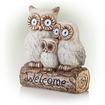 Budget π Alpine Corporation Alpine 16" Solar Owl Family Welcome Magnesium Oxide Statue Gray π 4 Budget π Alpine Corporation Alpine 16" Solar Owl Family Welcome Magnesium Oxide Statue Gray π - Image 2