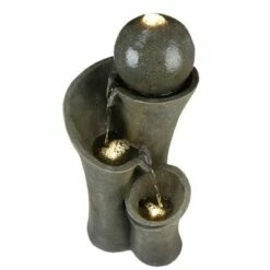 Deals 🛒 Watnature 24" Indoor/Outdoor Cascading Modern Sphere Zen Fountain Gray 🎉 -Garden Decor Shop unnamed file 8466