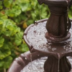 Buy 😍 52" 3 Tier Freestanding Plastic Leaf Design Outdoor Birdbath and Birdfeeder Brown - XBrand 🤩 -Garden Decor Shop unnamed file 8479