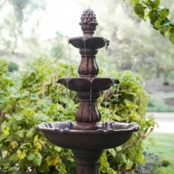 Buy 😍 52" 3 Tier Freestanding Plastic Leaf Design Outdoor Birdbath and Birdfeeder Brown - XBrand 🤩 -Garden Decor Shop unnamed file 8482