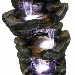Coupon 🤩 Watnature 40" High Stacked Simulated Rock Cascading Waterfall Fountain with LED Lights Gray 👏 -Garden Decor Shop unnamed file 8512