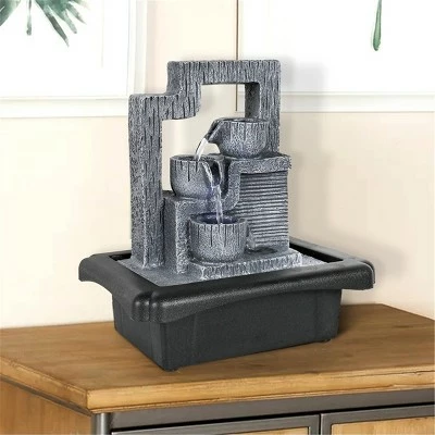 Hot Sale π 10.6" Indoor Water Fountain with LED Lights Gray - Watnature β 5 Hot Sale π 10.6" Indoor Water Fountain with LED Lights Gray - Watnature β - Image 3