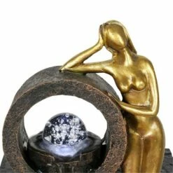 Best reviews of 🔥 10.6" Indoor Tabletop Water Fountain with LED Light and Ball - Watnature 🛒 -Garden Decor Shop unnamed file 8554