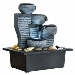 Outlet 🥰 Watnature 10.23" 4-Tier Desktop Water Fountain Gray 💯 -Garden Decor Shop unnamed file 8566