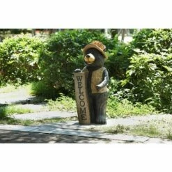 Cheap 🔔 HI-LINE GIFT LTD 30" Polyresin Standing Bear with Welcome Sign Outdoor Statue Black - Hi-Line Gift ⭐ -Garden Decor Shop unnamed file 857