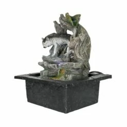 Buy 🔥 10.6" Indoor Tiered Log Wolf Waterfalls for Home - Watnature 🎁 -Garden Decor Shop unnamed file 8610