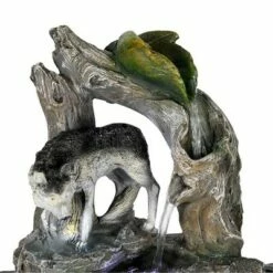 Buy 🔥 10.6" Indoor Tiered Log Wolf Waterfalls for Home - Watnature 🎁 -Garden Decor Shop unnamed file 8613
