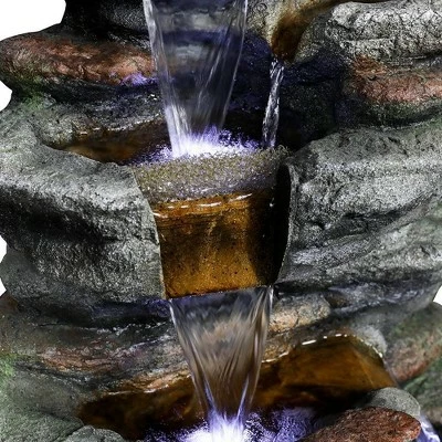 Buy π Watnature 15.3" 6-Tier Rock Water Fountain with LED Lights Gray β€οΈ 10 Buy π Watnature 15.3" 6-Tier Rock Water Fountain with LED Lights Gray β€οΈ - Image 9