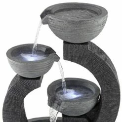 Best deal 😍 John Timberland Japanese Style Outdoor Floor Water Fountain with Light LED 31 1/2" High Gray Faux Stone Cascading Patio Backyard 🎁 -Garden Decor Shop unnamed file 8631