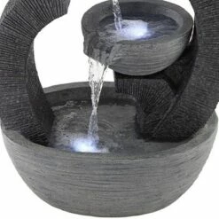 Best deal 😍 John Timberland Japanese Style Outdoor Floor Water Fountain with Light LED 31 1/2" High Gray Faux Stone Cascading Patio Backyard 🎁 -Garden Decor Shop unnamed file 8632
